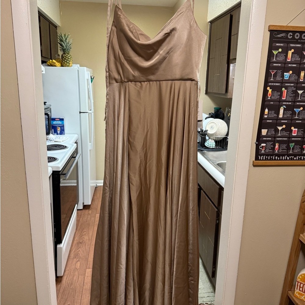 Elegant Tan Gown
